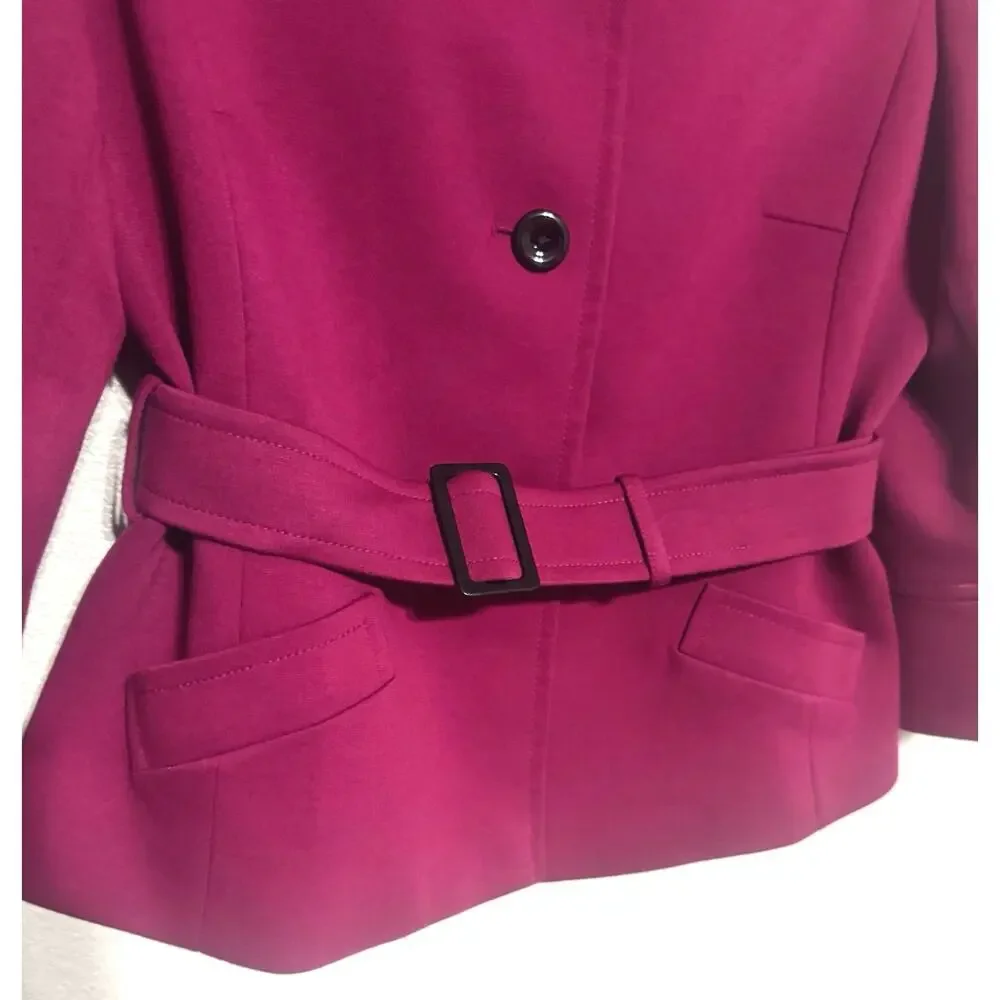 Tahari Arthur S. Levine Blazer Jacket Sz‎ 16 Magenta Pink Tailored High End Chic - Picture 4 of 8